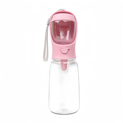 2 In1 Dog Cat Water Bottle with Storage Food and Water