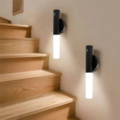 LED Corridor Wall Light Rechargeable Intelligent Human Body Induction Night Light Toilet Wall Induction Household White-AT30